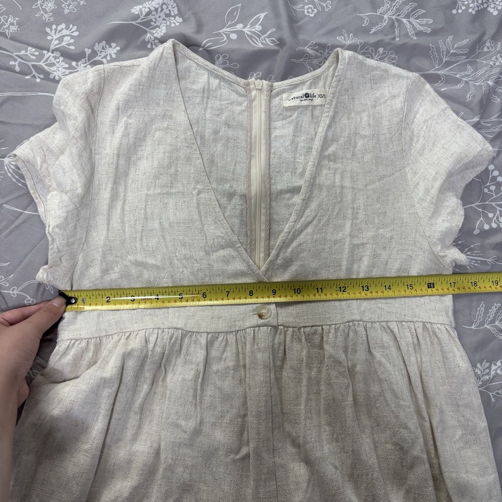 NATURAL LIFE XS/S Womens Rayon Linen Blend Jumpsuit Romper Wide Leg Casual Boho - Picture 8 of 12
